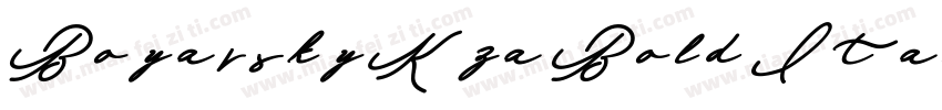 BoyarskyKza Bold Italic字体转换